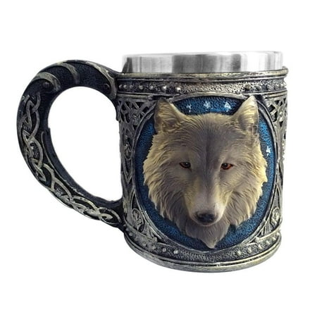 

3D Wolf Head Beer Mugs Heat-resistance Water Cup Drink Mug for Kitchen Ornaments