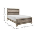 thumbnail image 5 of Pemberly Row Contemporary Raised Panel Wood Eastern King Bed in Natural, 5 of 5