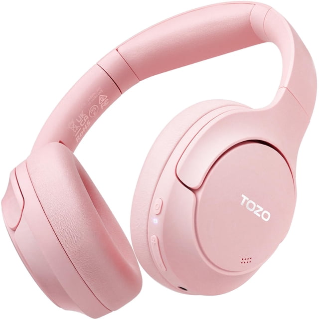 TOZO HT2 Auriculares híbridos con cancelación activa de ruido, auriculares inalámbricos Bluetooth, tiempo de reproducción de 60 horas, ecualizador personalizado de audio de alta resolución a través de