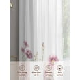 thumbnail image 3 of Spring Flowers Sheer Curtains for Living Room Bedroom Idyllic Lavender Botanical Blossom Motif Sheer Curtains 72 Inch Long 2 Panels Set Light Filtering Curtain Window Treatments Drapes, 3 of 6