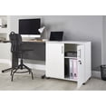 thumbnail image 2 of MMT White Storage Cabinet Locking 2-Door Wood Laminate Home Office Playroom Pantry Garage Cupboard, 2 of 8