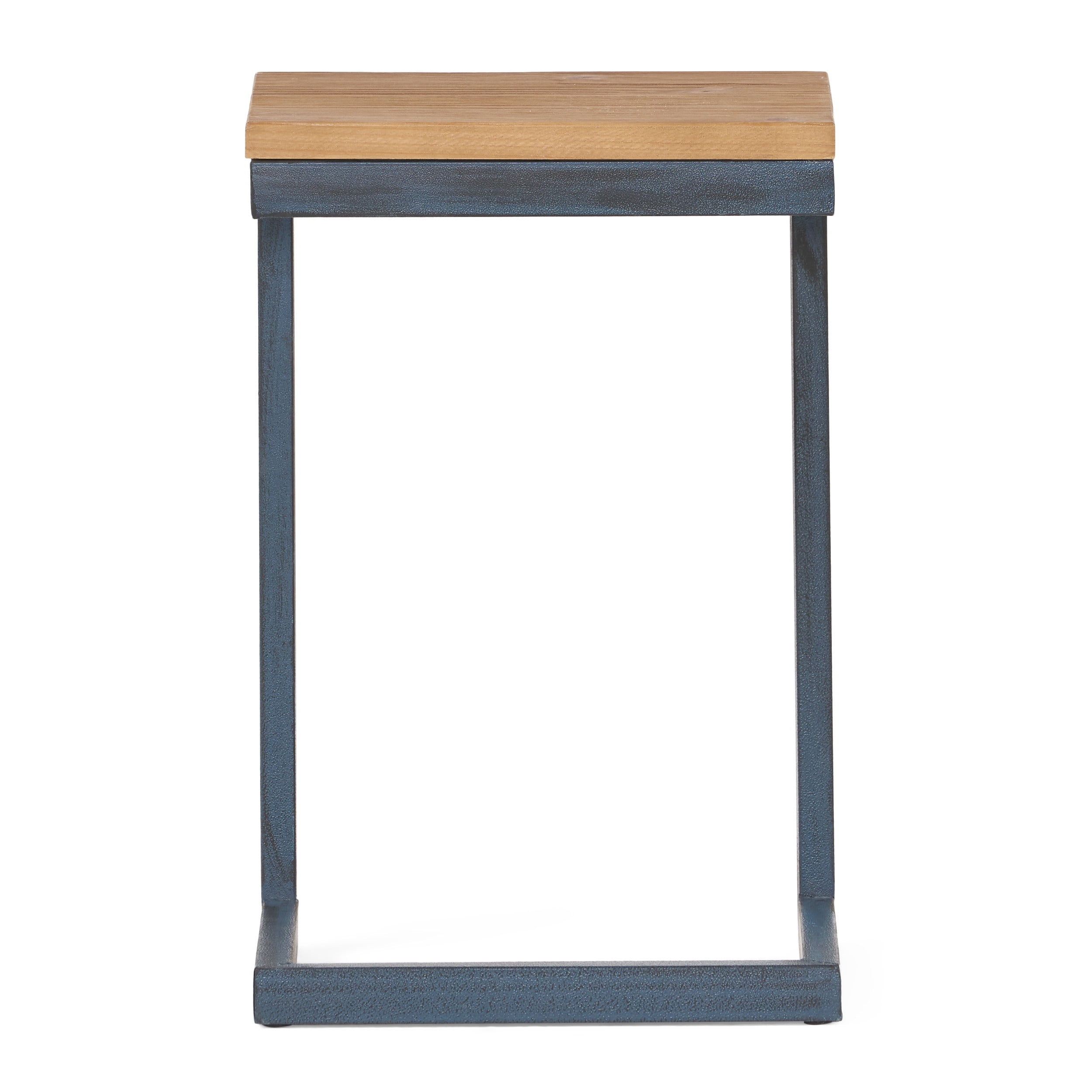 Noble House Edward Small Firwood Antique C-Shaped Accent Side Table
