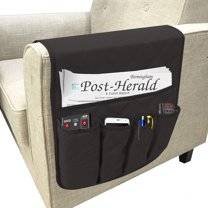 Visland Sofa Chair Couch Armrest Organizer, 5 Pockets Anti-Slip Armchair Storage Bag, Fits for Tablet, Phone, Pad, Book, Magazines, TV Remote Control