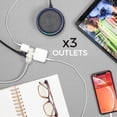 thumbnail image 5 of 6Ft Fabric Extension Cord 2 Pack - 16/2 SPT-2 Gray Chevron Braided Cloth Electrical Power Cable Set, 5 of 6