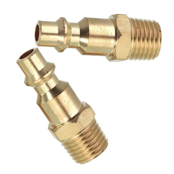 2Pcs Air Line Hose Fitting Air Compressor Connector Release Coupler Plug 1/4 Npt For Pneumatic Tools Smile Home
