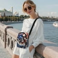 thumbnail image 2 of Xixirimido American Flag Eagle Pattern Shoulder Bag Crossbody for Women Crossbody Bags with Adjustable Strap Cell Phone Purses Sling Bag for Travel Hiking Shopping, 2 of 7