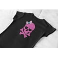 thumbnail image 5 of Old Glory Juniors Halloween Pink Skull and Bow Short Sleeve Graphic T Shirt, 5 of 6