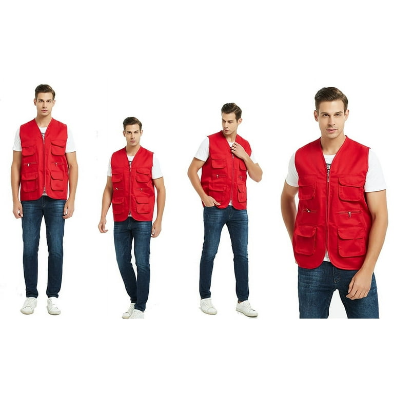 Toptie Adult Supermarket Volunteer Vest Travel Safari Multi-pocket