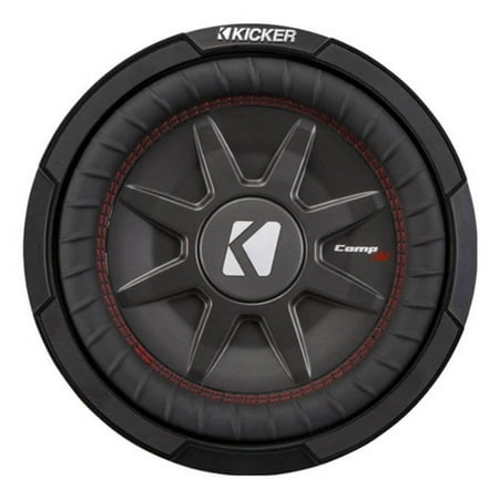 Kicker CompRT Single 10 Inch 800 Watt Max Dual 2 Ohm Shallow Slim Car Subwoofer