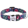 thumbnail image 2 of Didog Floral Personalized Dog Collar Soft Padded Nylon with Custom Engraved ID Buckle, 2 of 11