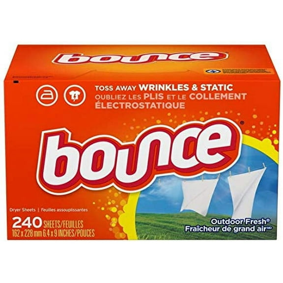 Bounce Dryer Sheets Laundry Fabric Softener, Outdoor Fresh Scent, 240 Count