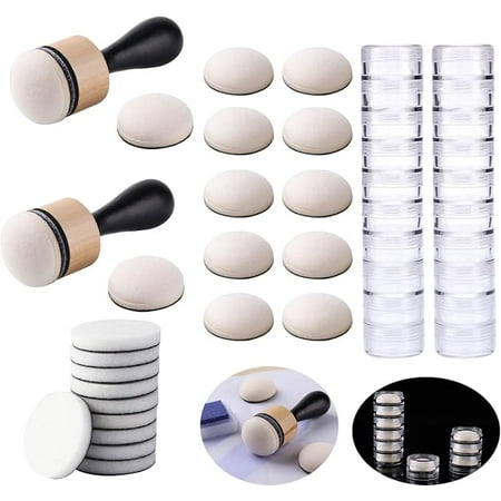 BAOFALI Mini Ink Blending Tool with Foams Replacement Refill Foam Tool for Foams Scrapbooking Painting Drawing Art Supplies Handle Ink Tools Embossing Stencils