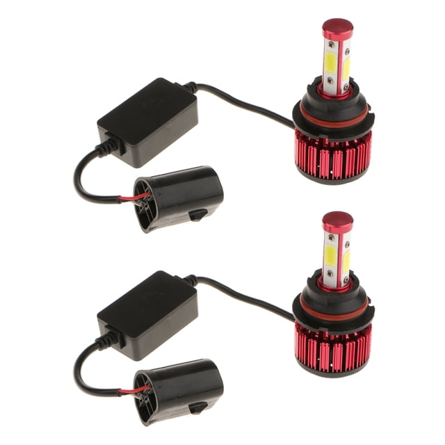 2 Piezas LED Niebla Lámpara De Trabajo Yotijar Indicador De Lámpara Rojo 9007 Coche Fog DRL HeadLight
