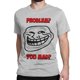 thumbnail image 5 of Camiseta de algodón para hombre, con cuello redondo, manga corta, con texto "U Mad Bro Problem Troll Rage Face Comic Trollfac", 5 of 7