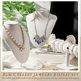 thumbnail image 2 of 6 Pcs Jewelry Display Set Necklace Display Stand T Bar Bracelet Holder Jewelry Bust for Home Store Trade Show(White), 2 of 12
