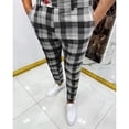 thumbnail image 1 of Cool and Casual Vibes HIMIWAY Men's Pants Men's Fashion Stretch Dress Pants Slim Fit Plaid Pants Business Suit Pants Casual Golf Pants Black XL, 1 of 4