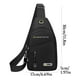 thumbnail image 3 of Bolso de pecho para hombre, bandolera, versátil, informal, pequeño, multifuncional, para correr, deportes, bolso de pecho, almacenamiento, 3 of 3