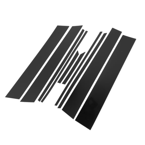 10pcs Door Pillar Window Trim Outer Exterior Garnish Decor for Toyota RAV4 2020-2021 Plastic Black