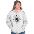 thumbnail image 5 of Spirit Animal Honeybee Symbolic Zip Hoodie Sweatshirt Women Brisco Brands X, 5 of 6