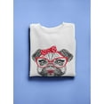 thumbnail image 3 of Hand Drawing Female Hipster Pug. Sweatshirt Women -Image by Shutterstock, Female Medium, 3 of 4