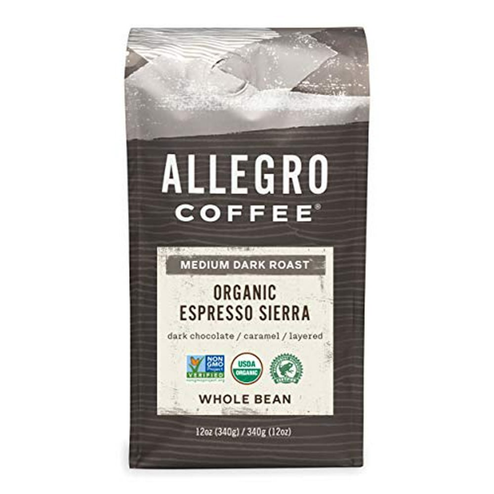 Allegro Coffee Organic Espresso Sierra Whole Bean Coffee, 12 oz