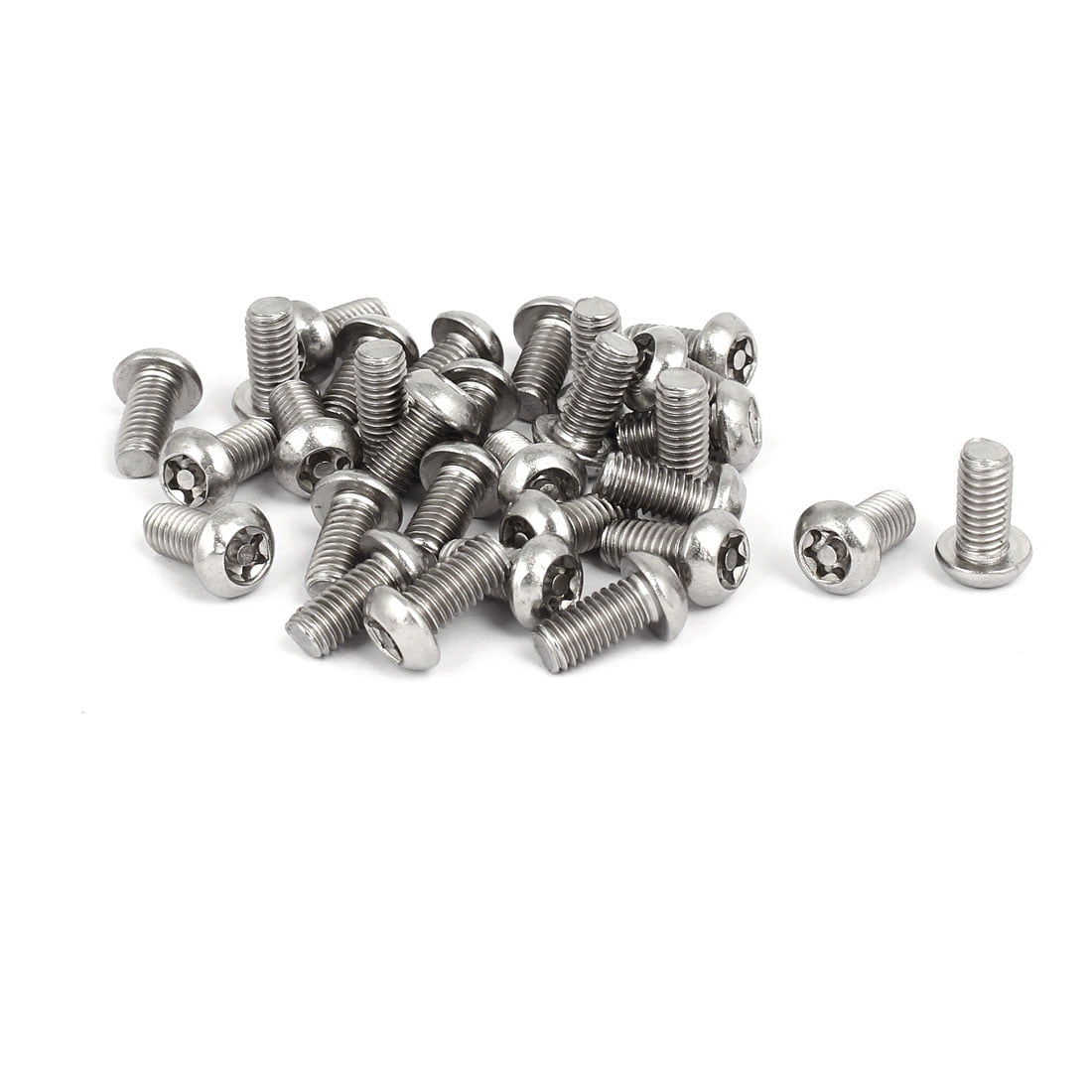 Uxcell M6x12mm 304 Stainless Steel Button Head Torx Security Tamper