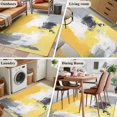 thumbnail image 5 of 2.7'x5' Area Rugs, Yellow Gray Indoor Outdoor Area Rug for Living Room Bedroom, Modern Oil Painted Abstract Geometric Washable Bathroom Rugs Kitchen Floor Carpet Mats Home Decor Aesthetic, 5 of 8