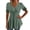 Gray, variant on Wave Eyelet Embroidery Decorative Button Peplum Flared Hem Scalloped Lace Cuff Short Sleeve Casual Tunic Top for Women Spring Summer Office Wear