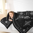 thumbnail image 4 of Homewish Spooky Gothic Moth Full Size Comforter Sets,Boho Bohemain Theme Bedding Comforter Set,White Black Bedding Sets For Kids,Super Cozy Room Decor Reversible,3 Pieces, 4 of 8