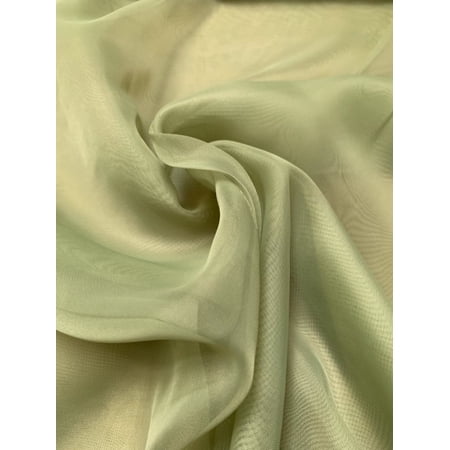 Burlap Fabric Voile Fabric Sage Per Yard 118 Inch Wide Sheer Polyester