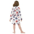 thumbnail image 4 of FORMRS Niños Bathrobe Unisex Hooded Robe Soft Plush Pajamas Sleepwear, Size 4-6T, Star Spangled Helmets, 4 of 7