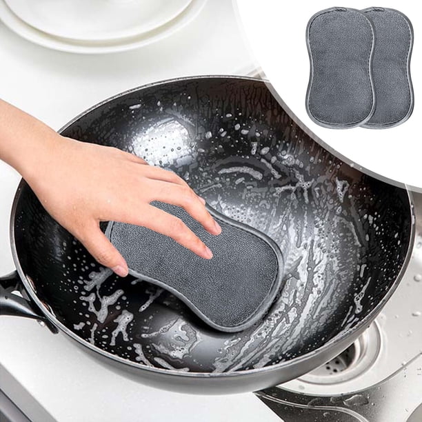pstuiky Esponja lavavajillas de doble cara gruesa para limpieza de cocina absorbente y elimina manchas.