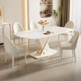 thumbnail image 3 of Marble Rectangular Dining Room Sets Stools Tables Modern Console Dining Room Sets Chairs Stoly Restauracyjne Home Furniture My Lux Decor Round, 3 of 8
