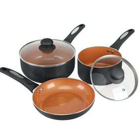 black pots and pans set