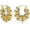 Sapphire, variant on Women's 18K Gold Plated Chunky Wire Twisted Open Earrings, Openwork Earrings, Zircon Setting