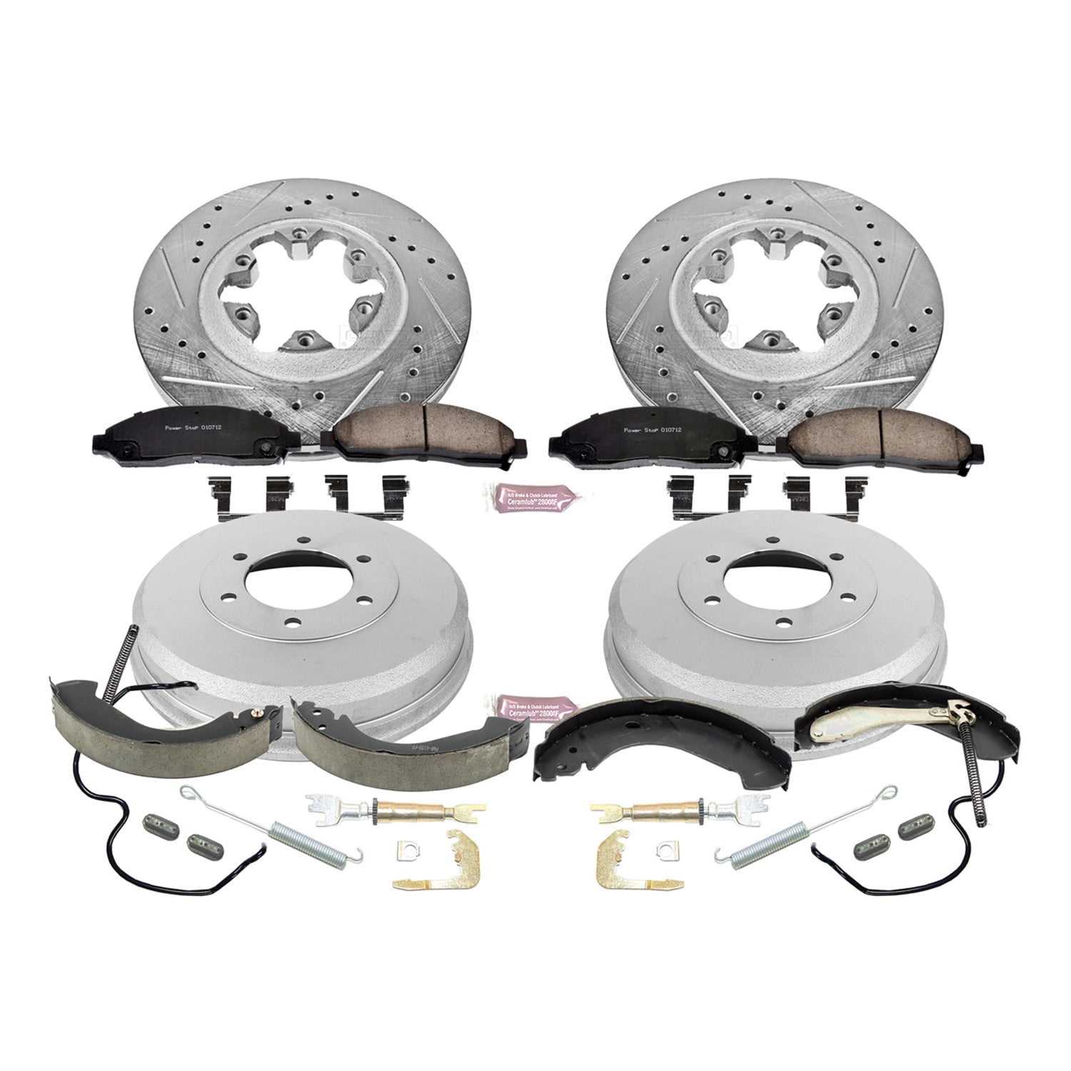 PowerStop Front and Rear Z23 Evolution Sport Brake Pad Rotor Drum and Shoe Kit Fits: CHEVROLET GMC ISUZU Select Models K15236DK