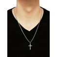thumbnail image 3 of Brilliance Fine Jewelry Sterling Silver Cross on Stainless Steel Necklace, 24", 3 of 4