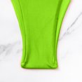 thumbnail image 6 of Efsteb Bikini Sets for Women High Waisted Halter k Bathing Suit Beach Summer Two Piece Swimsuits High Waist Bikini Solid Color Swimwear (Green,M), 6 of 7