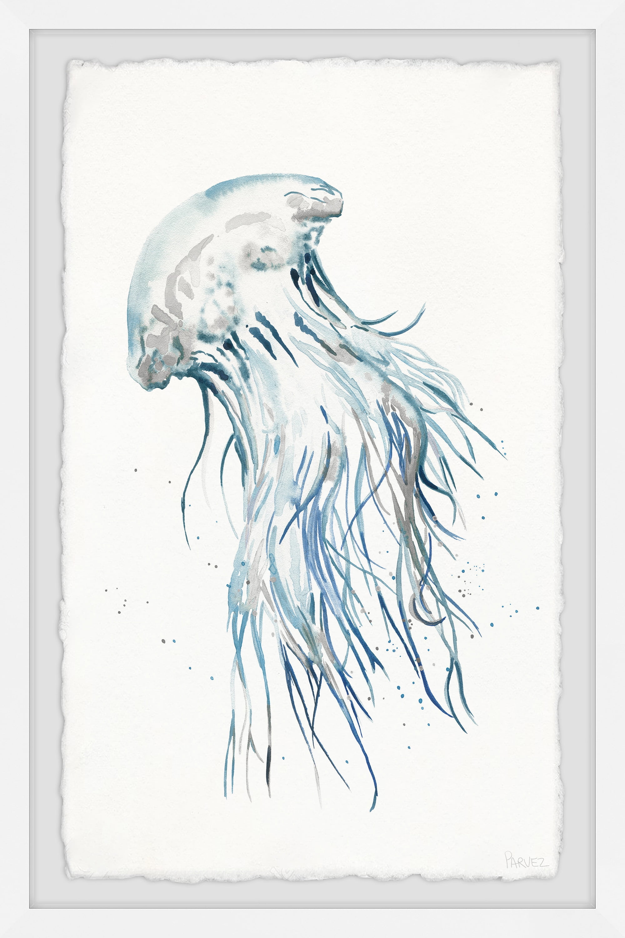 Parvez Taj Luminous Jellyfish Framed Wall Art - Walmart.com - Walmart.com