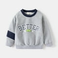 thumbnail image 2 of Boys Shirts Toddler Girls Long Sleeve Cartoon Letter Prints Tees Shirt Kids Clothes Boys Tshirts Grey 18 Months-24 Months, 2 of 7