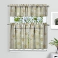 thumbnail image 2 of Dog Print Kitchen Curtains 36 Inch Short - 3 Panel Set, Cute Puppy & Floral Design, Rod Pocket Pet Lover Curtains 100% Polyester, Paw & Bone Pattern for Kitchen, Living Room, Bedroom, Easy Wash, 2 of 6