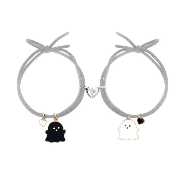 Halloween Cartoon Ghost Pendant Braided Bracelet Gifts Friendship Jewelry' H2M1