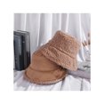 thumbnail image 5 of Women Autumn Winter Bucket Hat Warm Wool Windproof Fisherman Hat Double-Sided Wearable Cap, 5 of 9