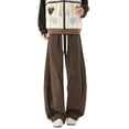 thumbnail image 2 of BXSRUTA Men's Corduroy Straight Leg Casual Pants with Elastic Waist, Drawstring, and Pockets, 2 of 8