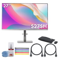 HP Series 5 27 inch FHD Height Adjust Monitor Bundle Including: Logitech MK850 Wireless Keyboard and Mouse Combo, 3x HDMI Cable, Surge Protector, Cable Ties, Screen Cleaning Kit, Screen Protector