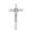 Steel Color White, variant on Almencla Crucifix Figurine Ornament Decorative Sturdy Easy to Use Sculpture Statue Wall Cross Metal Wall Art for Door Home Living Room Steel Color Green