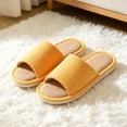 thumbnail image 6 of Women's Fuzzy Slippers Winter Warm House Shoes Anti-Skid Rubber Sole Faux Fur Sandals Slip On Open Toe Bedroom Indoor Outdoor Slipper Orange 5.5-6, 6 of 6