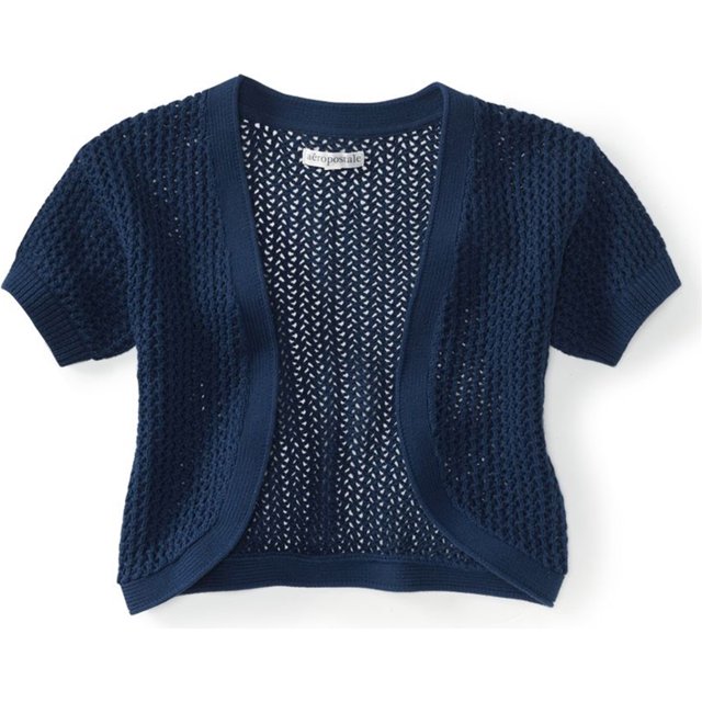 Suéter tipo Cárdigan Aeropostale sin botones para mujer azul extra pequeño