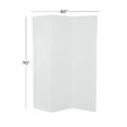 thumbnail image 3 of DecMode 60" x 70" White Mango Wood Hinged Foldable Partition 3 Panel Room Divider Screen with Carved Design, 1-Piece, 3 of 8