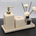thumbnail image 3 of Hi,Fancy Vanity Tray Desktop Organizer Tealight Plate for Countertop Hotel Decor Stone Gray, 3 of 5